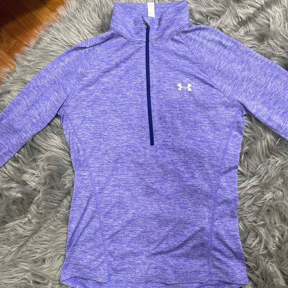 UNDER ARMOUR purple quarter zip long sleeve